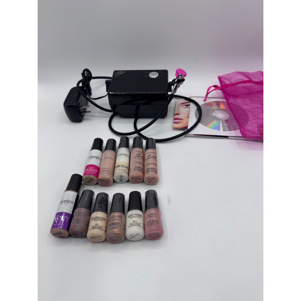 Luminess Air Airbrush Makeup System Foundation Primer Blush Beauty Complete Kit